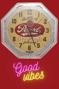 Pearl Octagon Neon Clock 1953-55