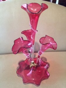 Victorian-Cranberry-glass-Epergne-with-clear-trim-English-c.1900