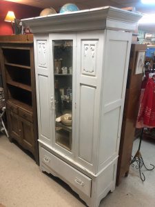 Wall Street Antiques Repainted White Vintage Armoire