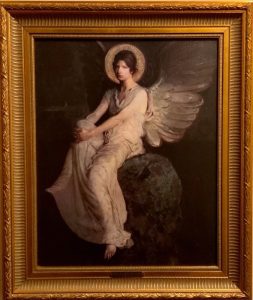 Great Shed Round Top Festival Institute Sale Winged-Figure-Seated-Upon-a-Rock-by-Abbot-Henderson-Thayer-1849-1912-Giclee-on-Canvas