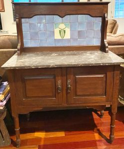 Hodges-Farm-Texas-marble-top-tile-back-antique-wash-stand